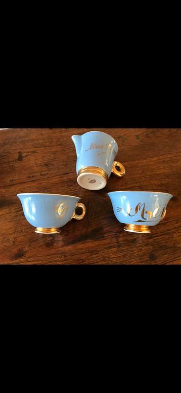 Setje uit frankrijk jij ik koffie koppen en kannetje beschikbaar voor biedingen