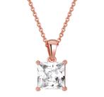 Ketting met Swarovski kristal Doublé roségoud ID=3, Met kristal, Overige materialen, Nieuw, Ophalen of Verzenden