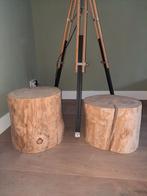 2 houten boomstammetjes, Huis en Inrichting, Ophalen, Minder dan 45 cm, Minder dan 55 cm, Rond