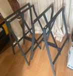 4 grijze Ikea Lerberg schragen, Huis en Inrichting, Tafelonderdelen, Overige vormen, 50 tot 100 cm, Tafelpoot, Gebruikt