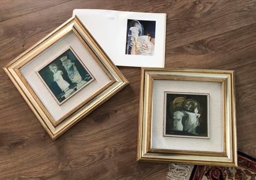 2x Picell schilderijen met lijst ., Huis en Inrichting, Woonaccessoires | Lijsten, Gebruikt, Minder dan 50 cm, Hout, Ophalen of Verzenden