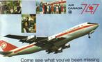 Air Canada poster Boeing 747 - ca. 1971 - overdruk, Verzenden, Nieuw, Kaart, Foto of Prent