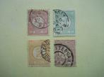 Nederland 1876 Cijferzegels serie Nvph.30-33 gest. Opruiming, Postzegels en Munten, Postzegels | Nederland, Ophalen of Verzenden