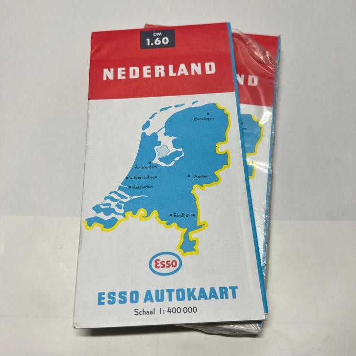 NOS Esso wegenkaart kaart Nederland memorabilia, Auto diversen, Auto-accessoires, Zo goed als nieuw, Ophalen of Verzenden