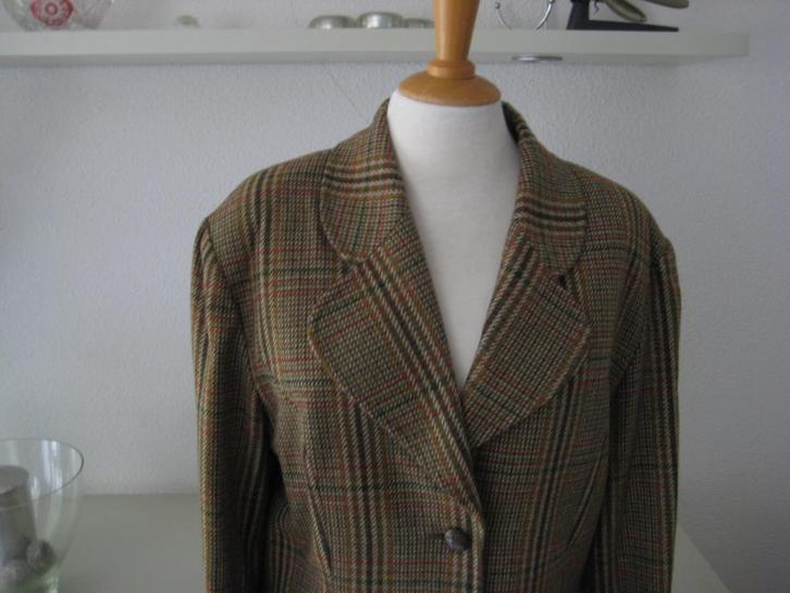 Nieuw Geruit Wollen Dames Colbert, Kleding | Dames, Jasjes, Kostuums en Pakken, Nieuw, Jasje, Maat 38/40 (M), Bruin, Ophalen of Verzenden