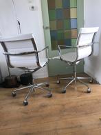 4 ICF Una Executive chair design stoel bureaustoel leer wit, Ophalen, Gebruikt, Wit, Nvt