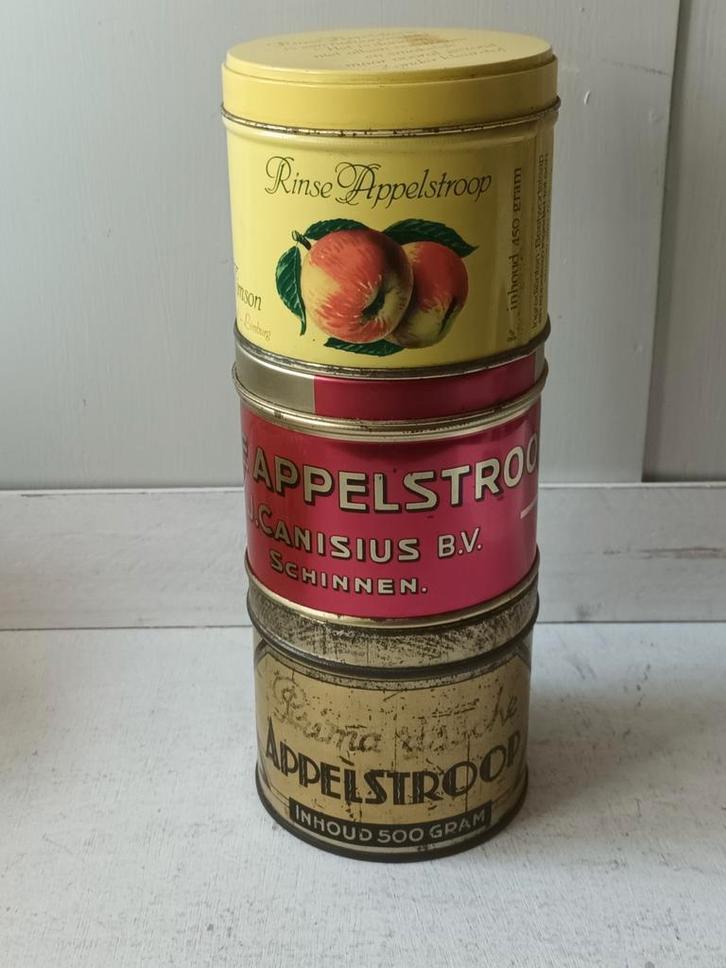 Vintage Appelsiroop Blikken - Set van 3, Antiek en Kunst, Antiek | Woonaccessoires, Ophalen of Verzenden