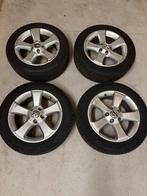 VW Licht Metalen Velgen met Winterbanden 205/55 R15, Ophalen, Gebruikt, 15 inch, Banden en Velgen
