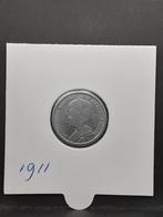 25 cent 1911 Koningin Wilhelmina, Zilver, 25 cent, Ophalen of Verzenden, Koningin Wilhelmina
