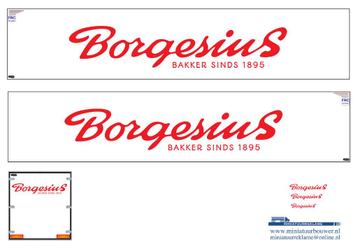   Vrachtauto decal 1:50 Bakkerij Borgesius ( type 3 )  beschikbaar voor biedingen