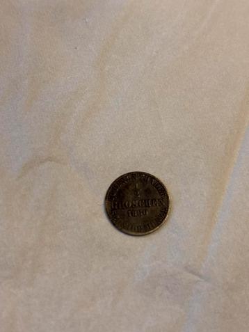 Oude 1/2 Groshen Munt 1860 beschikbaar voor biedingen