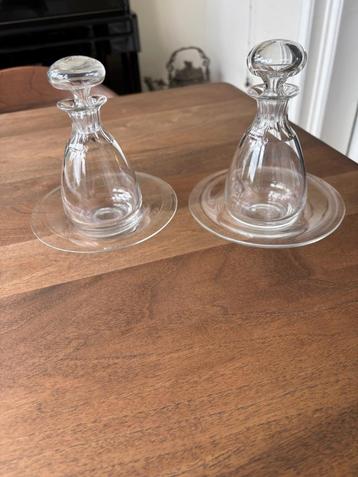 A.D. Copier Leerdam glas  zuurpotjes/olie-azijnstel beschikbaar voor biedingen