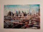 Glazen schilderij New York - Brooklyn Bridge en skyline, Ophalen