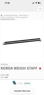 Te koop GEVRAAGD Korda weegstok Korda weighstaff, Watersport en Boten, Ophalen of Verzenden, Zo goed als nieuw, Overige typen