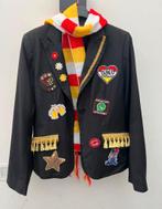 Zwart Dames oeteldonk jasje maat 36-38 carnaval, Carnaval, Ophalen of Verzenden, Kleding, Maat 36 (S)