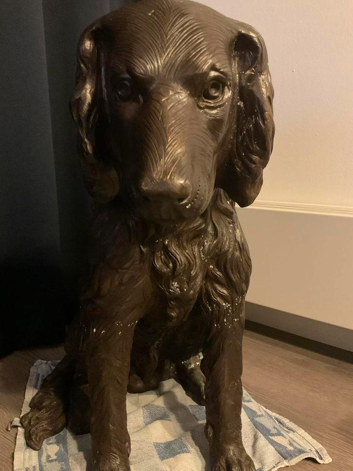 Beeld bronzen hond, Antiek en Kunst, Antiek | Koper en Brons, Brons, Ophalen