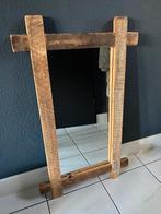 Spiegel met een stoere sloophout lijst 90x55 cm, 100 tot 150 cm, Gebruikt, Rechthoekig, Ophalen of Verzenden