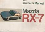 Mazda RX 7 owner manual handleiding 1984, Auto diversen, Ophalen of Verzenden