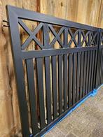 Handgemaakte poort ´Woodlook´ in 3,5m en 4m verkrijgbaar, Met poort, Nieuw, IJzer, Spijlenhekwerk