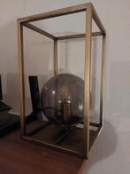 3x Gouden Tafellamp met Rookglas Bol, Huis en Inrichting, Lampen | Vloerlampen, Nieuw, Ophalen of Verzenden, Glas, Minder dan 100 cm