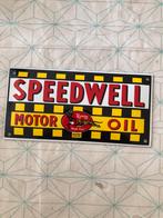 Dik emaille bord Speedwell motor oil als nieuw nog, Ophalen of Verzenden, Zo goed als nieuw, Reclamebord