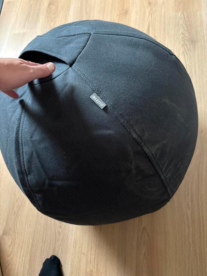 Leitz Zwarte Zitbal - Actief Zitten, Huis en Inrichting, Stoelen, Gebruikt, Eén, Stof, Zwart, Ophalen of Verzenden