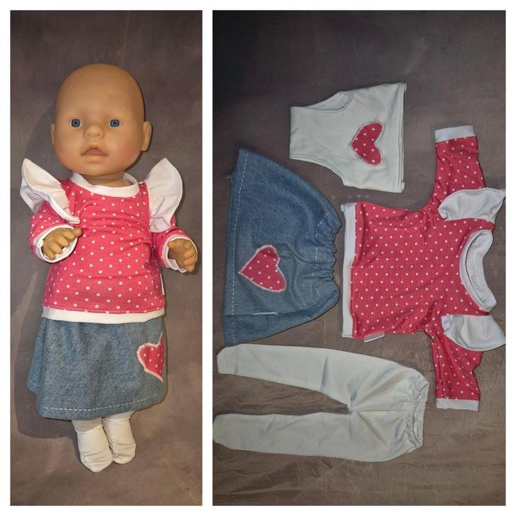 Poppenkleding handgemaakt nieuw voor 43cm pop baby born, Kinderen en Baby's, Speelgoed | Poppen, Nieuw, Babypop, Ophalen of Verzenden