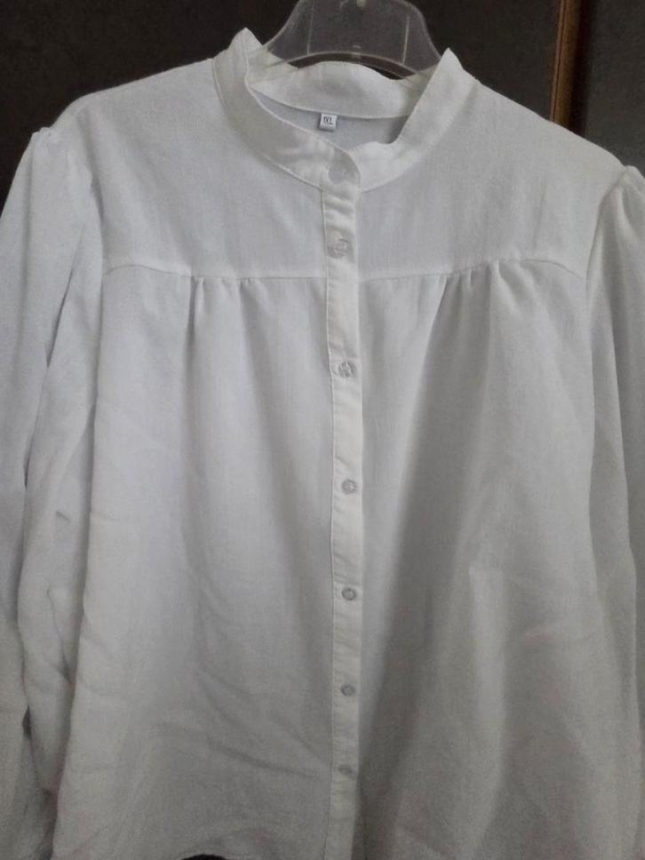 Offwhite blouse met bede manchetten in smok maat XL (46), Kleding | Dames, Blouses en Tunieken, Nieuw, Maat 46/48 (XL) of groter