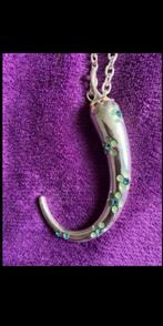 Grote kettinghanger soort vis aan ketting, Ophalen of Verzenden, Zo goed als nieuw, Zilver, Overige materialen