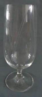 2x kristal bierglas glas op voet H16xO5,5cm 30cl CRYSTAL gla, Huis en Inrichting, Keuken | Servies, Glas of Glazen, Ophalen of Verzenden