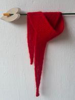 rode mohair sjaal "Sophie", Kleding | Dames, Mutsen, Sjaals en Handschoenen, Ophalen of Verzenden, Zo goed als nieuw, Maat 46/48 (XL) of groter