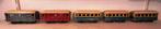 Jep spoor 0 sncf, complete set van 5 kleurrijke wagens, Ophalen of Verzenden