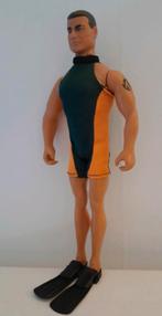 Vintage Action Man met borstcrowl armen mechanisme, Ophalen of Verzenden, Gebruikt