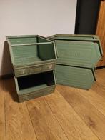 Stalen Magazijnbakken - 4 stuks - 40x60x30 cm, Ophalen, Minder dan 50 cm, Gebruikt, 50 tot 100 cm