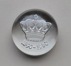 SHELL Geperst glazen presse-papier met in reliëf 1890-1990, Verzamelen, Ophalen of Verzenden, Nieuw, Gebruiksvoorwerp