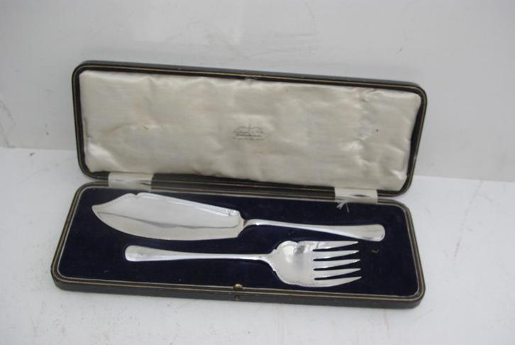 Vis  bestek, Antiek en Kunst, Antiek | Bestek, Ophalen of Verzenden