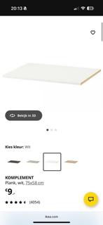 2x nieuwe plank ikea pax 75x58 wit (nog in verpakking), Huis en Inrichting, Ophalen, 200 cm of meer, Nieuw, 50 tot 100 cm