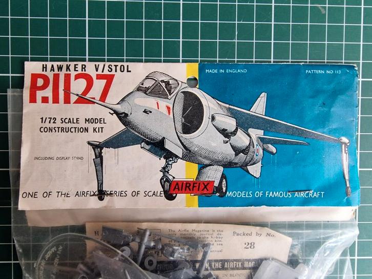 Hawker P.1127 Airfix 1:72 First Issue 1963 NMIB, Hobby en Vrije tijd, Modelbouw | Vliegtuigen en Helikopters, Zo goed als nieuw