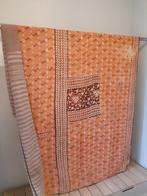 Vintage sari plaid, sprei, deken, quilt, India, Ophalen of Verzenden, Zo goed als nieuw