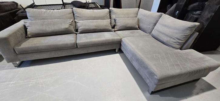 Pronto Hoekbank Grijs/Ecru - Losse Kussens, Uitwasbaar, Huis en Inrichting, Banken | Complete zithoeken, Ophalen