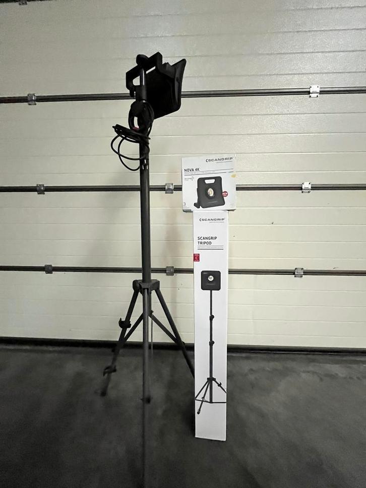 Scangrip Nova 4K + Scangrip Tripod 3 Meter, Doe-het-zelf en Verbouw, Bouwverlichting, Zo goed als nieuw, Lamp, Minder dan 50 watt