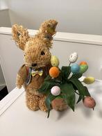 Mooie stro paashaas met paas mandje & paaseitjes, pasen  🐣, Diversen, Pasen, Ophalen of Verzenden, Zo goed als nieuw