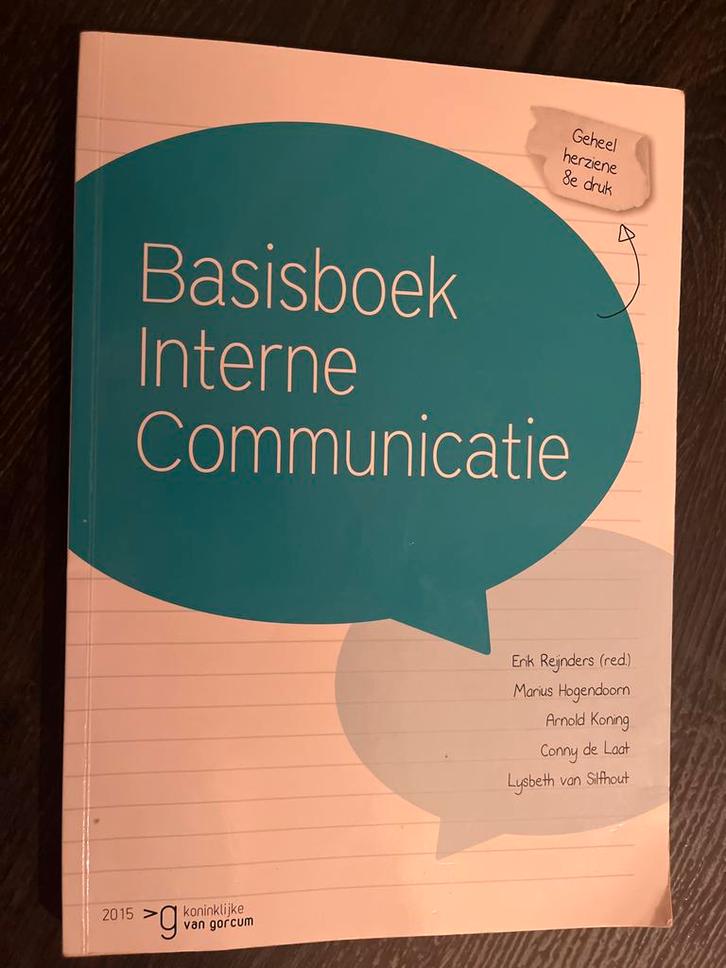 Basisboek Interne Communicatie - 8e druk, Boeken, Studieboeken en Cursussen, Zo goed als nieuw, HBO, Gamma, Ophalen of Verzenden