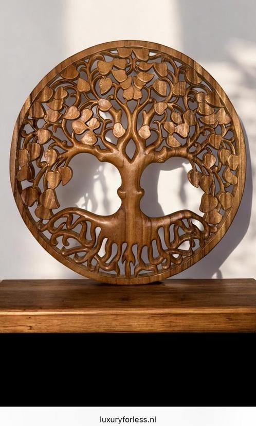 Levensboom hout en handgemaakt, Huis en Inrichting, Woonaccessoires | Overige, Nieuw, Ophalen of Verzenden
