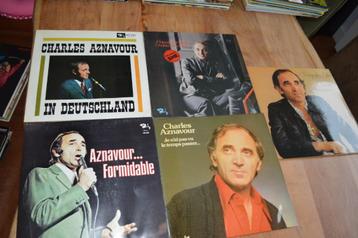5. vintage vinyl jaren 70 lp's CHARLES AZNAVOUR  beschikbaar voor biedingen