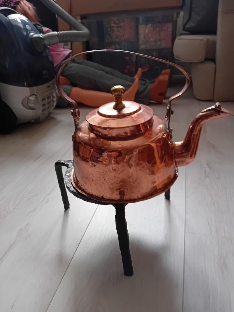 Koperen Ketel op Driepoot, Ophalen of Verzenden, Koper