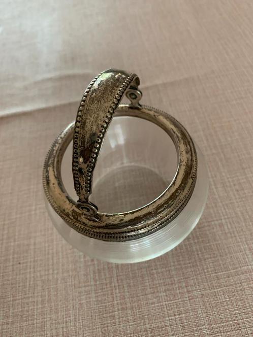 Glazen Suikerpotje met Zilveren Hengsel, Antiek en Kunst, Antiek | Glas en Kristal, Ophalen of Verzenden