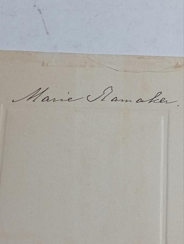 Oude CDV Foto Marie Ramaker - Circa 1900, Ophalen of Verzenden