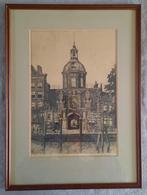 Fraaie ets - GROOTHOOFDPOORT - DORDRECHT - 1910, Antiek en Kunst, Kunst | Etsen en Gravures, Ophalen of Verzenden