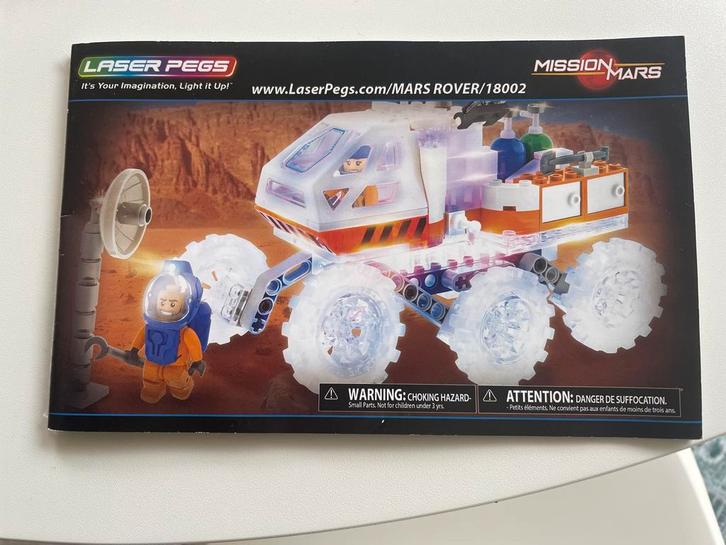 Laser Pegs Mars Rover 18002 - met glow in the dark, Kinderen en Baby's, Speelgoed | Duplo en Lego, Zo goed als nieuw, Complete set